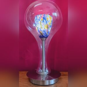 Unique Table Lamp Glass Dome With Murano Style Shade